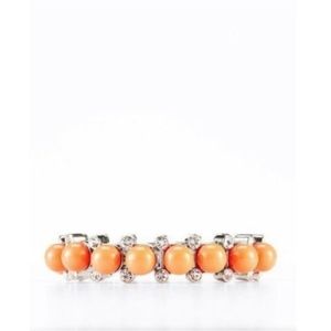 NWT Ann Taylor Gumball Stretch Bracelet Coral